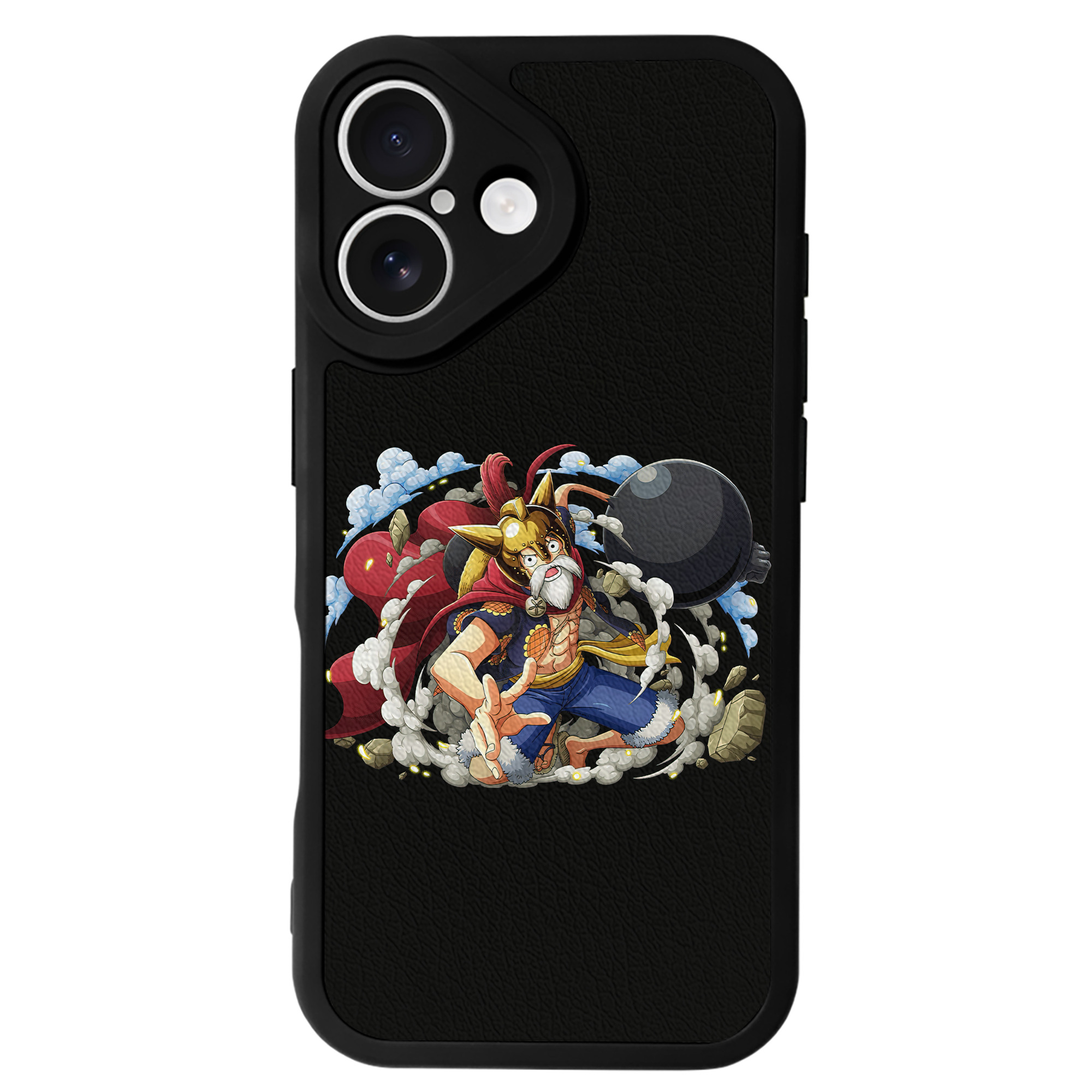 （画像用） ワンピース モンキー・D・ルフィ ONE PIECE Monkey D. Luffy 【iPhone 16シリーズ対応】シリコンスマホケース（レザー調） 材質：シリコン